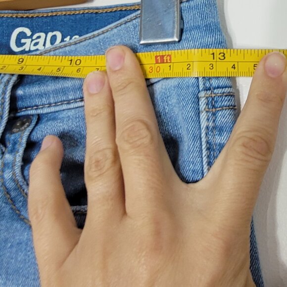 GAP 1969 Women's Light Blue Denim Mid Rise Stretch True Skinny Jeans Size 26 - Picture 8 of 11